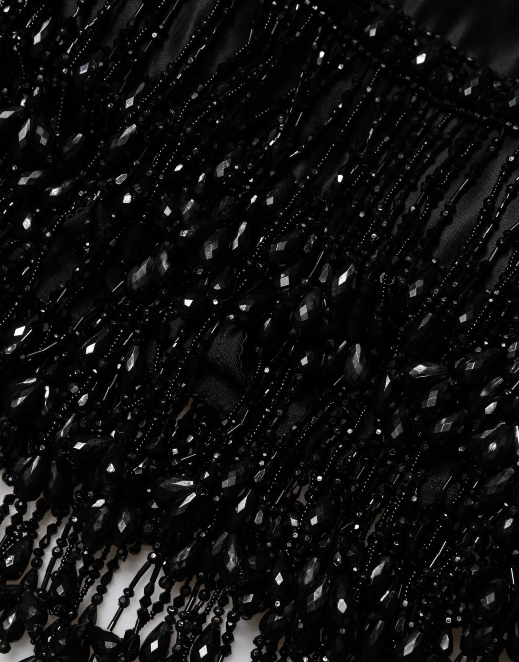 Dolce & Gabbana Schwarzer Nylon-Minirock mit Spitzenbesatz