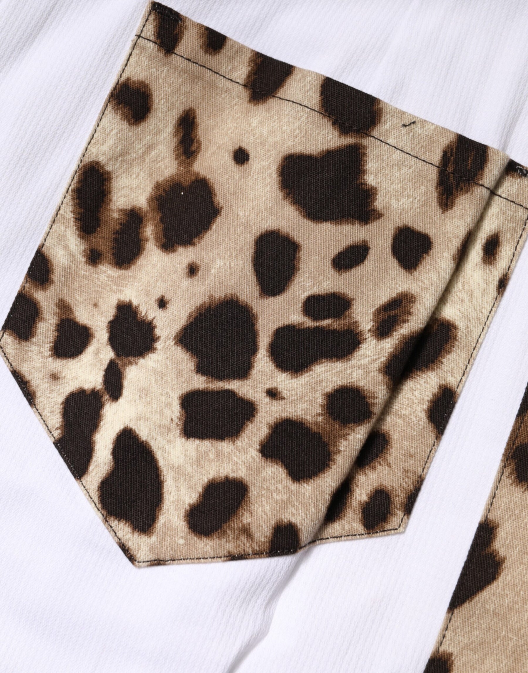 Dolce & Gabbana Weiße Baumwoll-Bermuda-Shorts mit hoher Taille