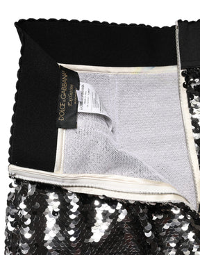 Dolce & Gabbana Meerjungfrauen-Rock mit Pailletten in Metallic-Grau