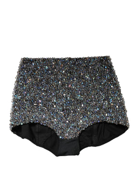 Dolce & Gabbana Bunte verzierte High-Waist Hot Pants Shorts