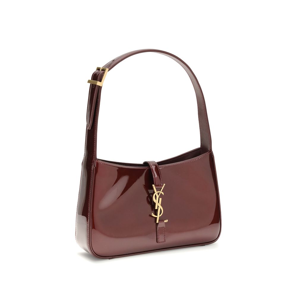 Saint Laurent Bordeauxrotes Kalbshaar Bos Taurus Schultertasche