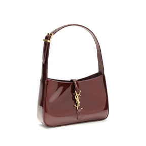 Saint Laurent Bordeauxrotes Kalbshaar Bos Taurus Schultertasche