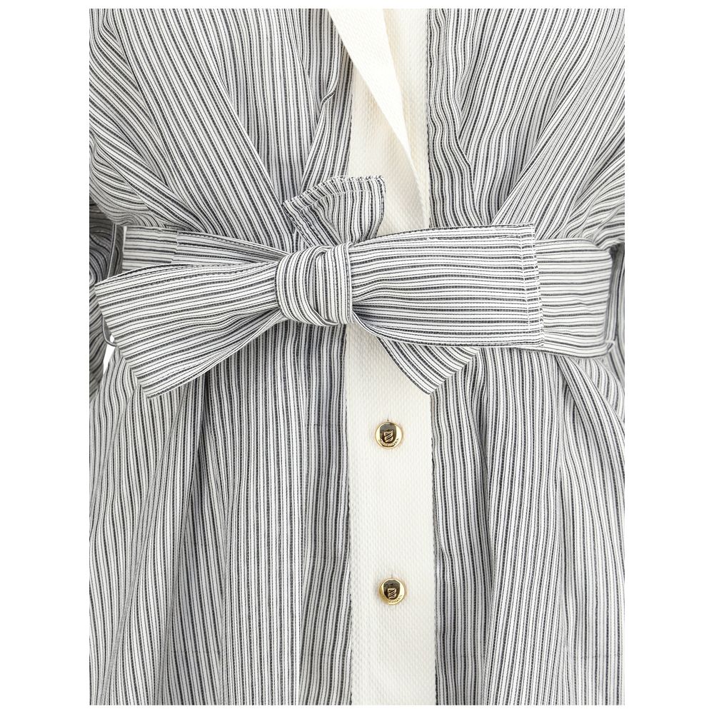 Zimmermann Baumwollkleid mit Streifenmuster