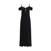 Saint Laurent Schwarzes Viskose-Kleid im Casual-Look