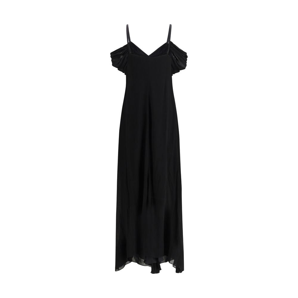 Saint Laurent Schwarzes Viskose-Kleid im Casual-Look