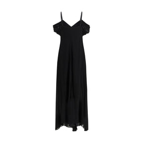 Saint Laurent Schwarzes Viskose-Kleid im Casual-Look