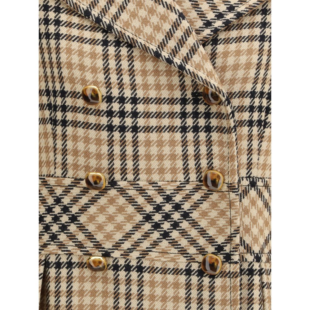 Valentino Beiger Fleece-Wollmantel