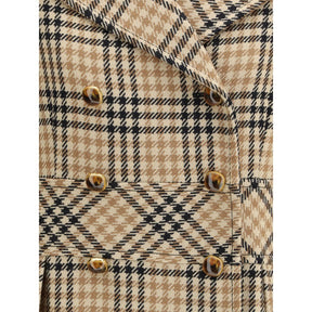 Valentino Beiger Fleece-Wollmantel
