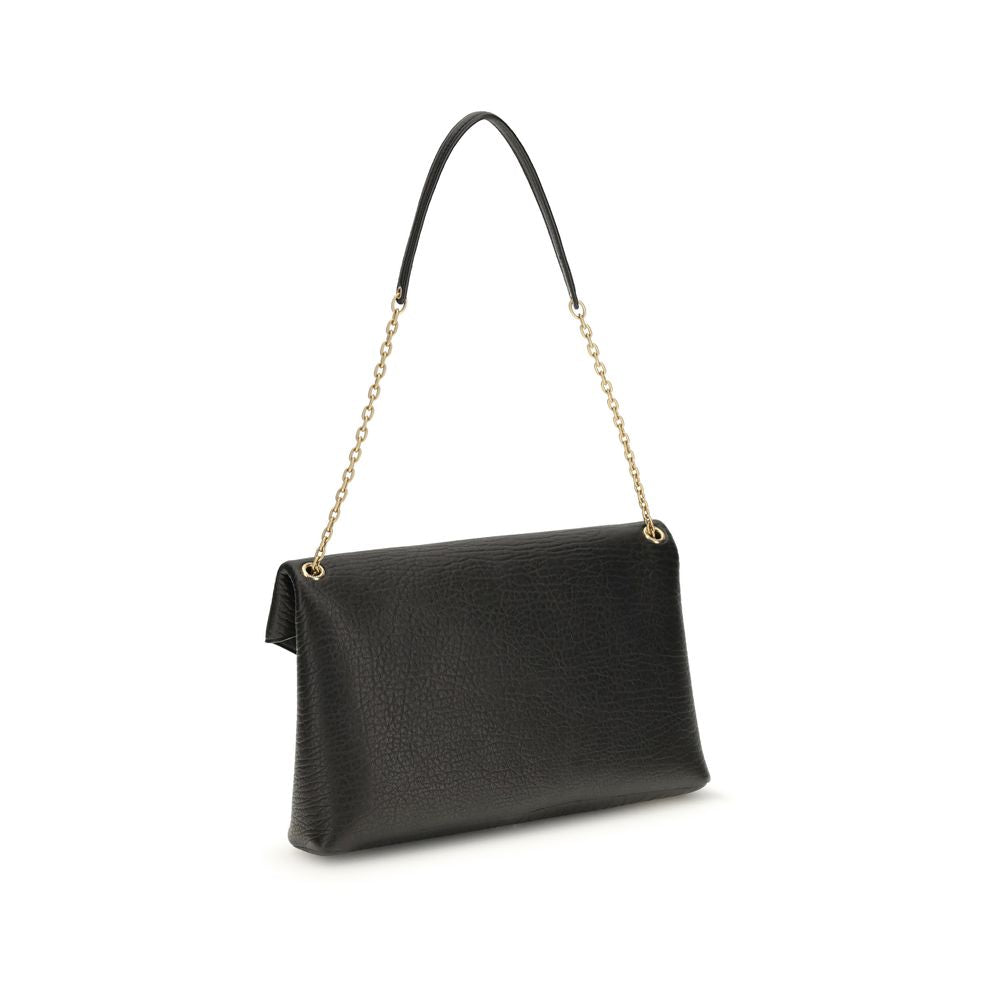 Saint Laurent Schwarze Lamm-Clutch-Tasche Ovis Aries Aries