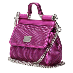 Dolce & Gabbana Pinke Satin-Handtasche