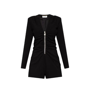 Saint Laurent Schwarzer Overall aus Acetat