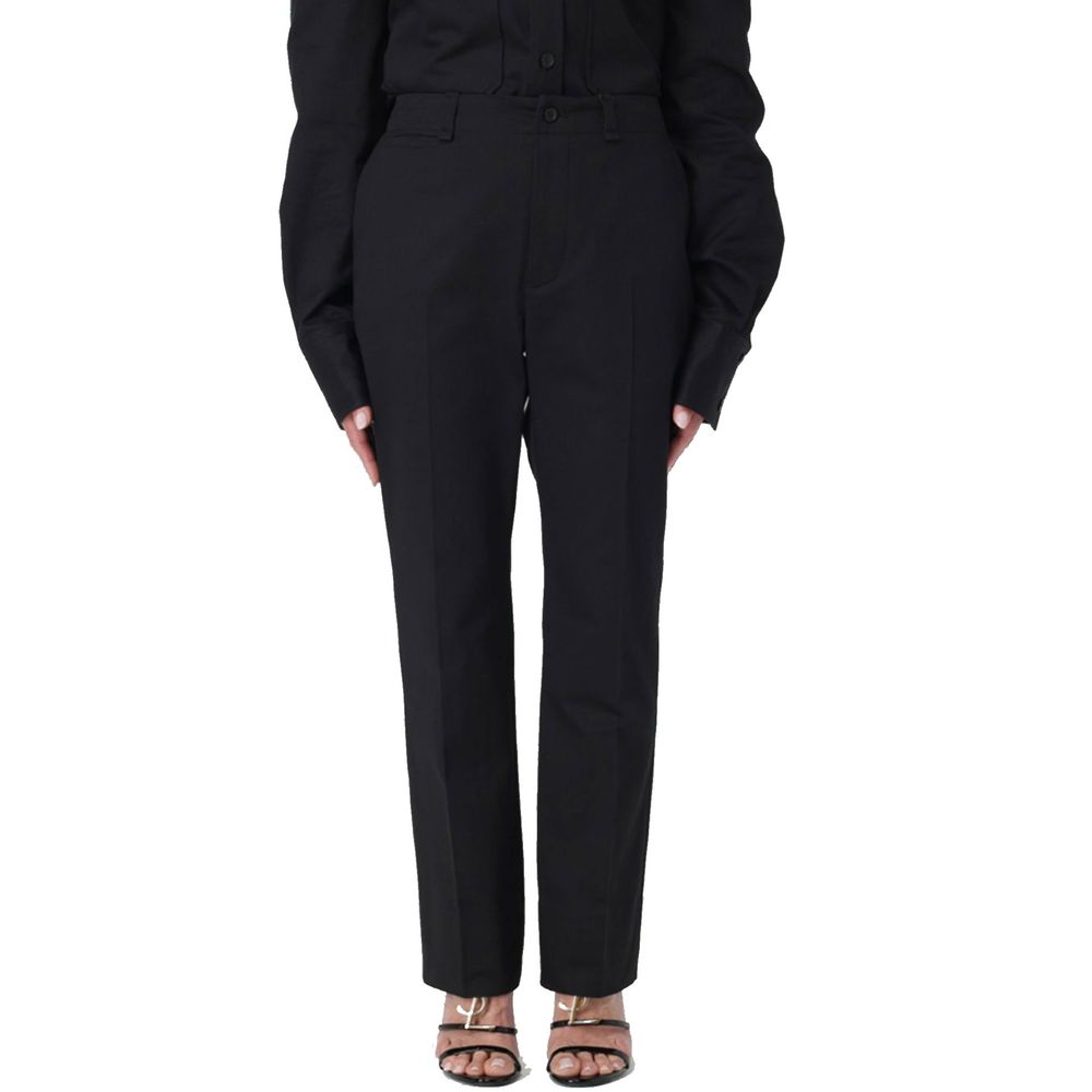 Saint Laurent Schwarze Baumwoll-Freizeithose