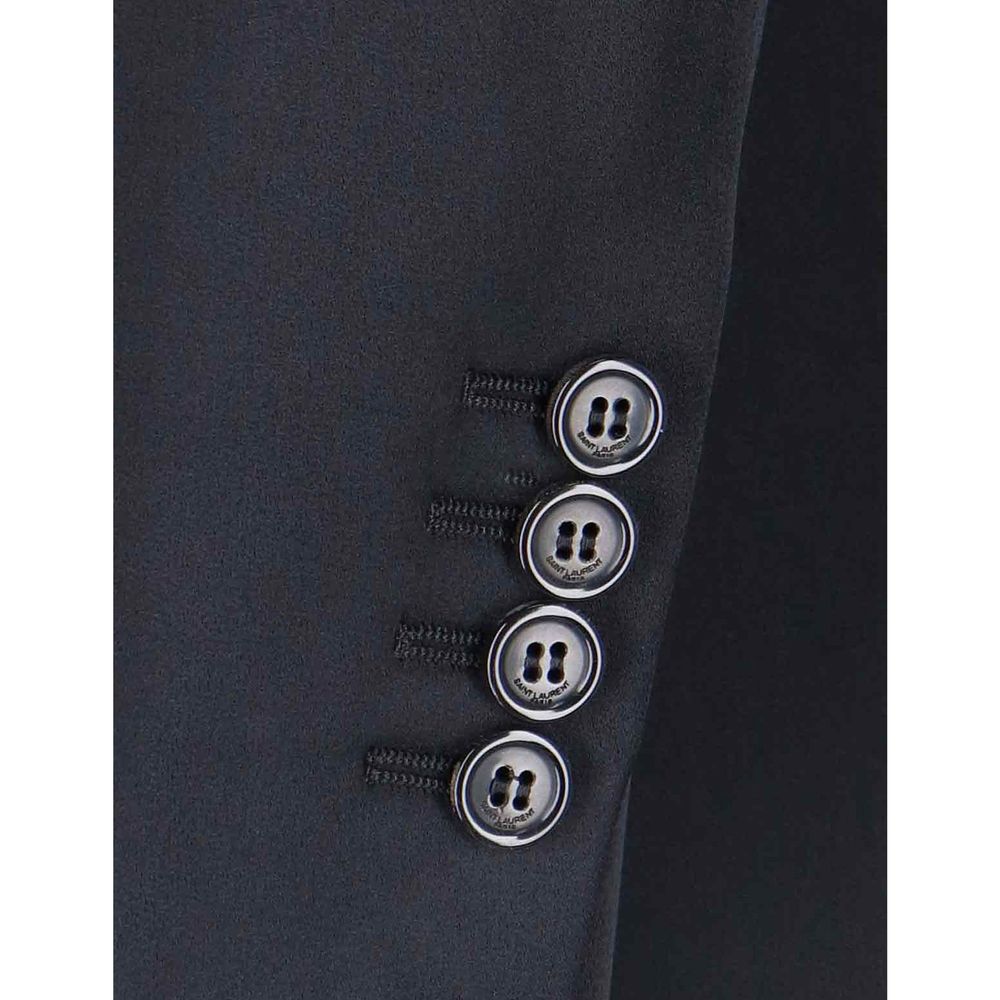 Saint Laurent Schwarzer Acetat-Mantel