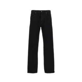 Saint Laurent Schwarze Baumwoll-Jeans mit lockerer Passform
