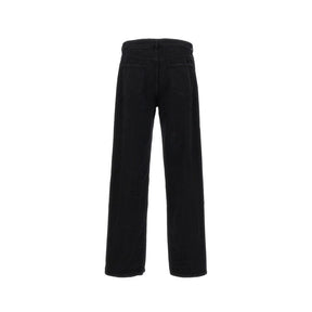 Saint Laurent Schwarze Baumwoll-Jeans mit lockerer Passform