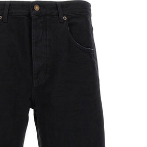 Saint Laurent Schwarze Baumwoll-Jeans mit lockerer Passform