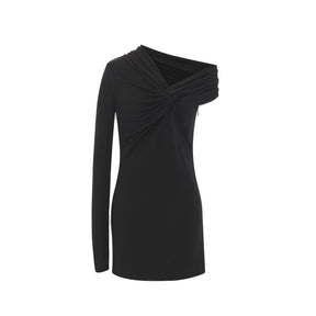 Saint Laurent Schwarzes Viskose-Casual-Kleid