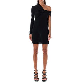 Saint Laurent Schwarzes Viskose-Casual-Kleid