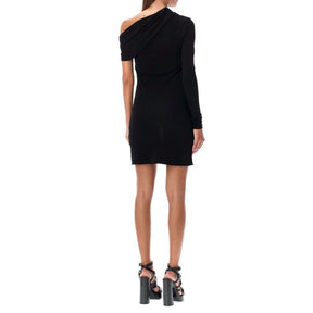 Saint Laurent Schwarzes Viskose-Casual-Kleid