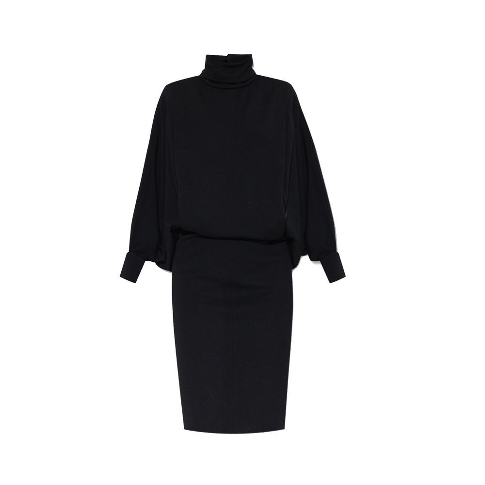 Saint Laurent Schwarzes Wollkleid