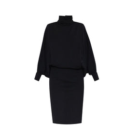 Saint Laurent Schwarzes Wollkleid
