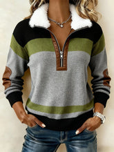 Winter Colorblock Sweatshirt Damen warm & stylisch S–5XL