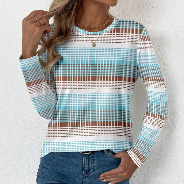 Breezy Long Sleeve Striped Top - Herbstshafter Stil & Komfort