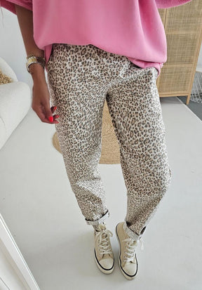 Stilvolle Comfy Leopard Print Pants - Bequem & Modisch für den Herbst