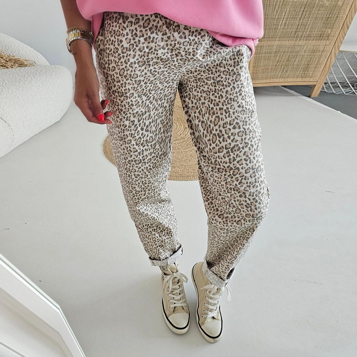 Stilvolle Comfy Leopard Print Pants - Bequem & Modisch für den Herbst