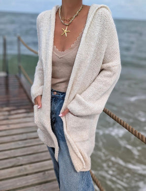 Apricot Long Sleeve Cardigan - Ihr eleganter Herbstsbegleiter in Baumwollmischung