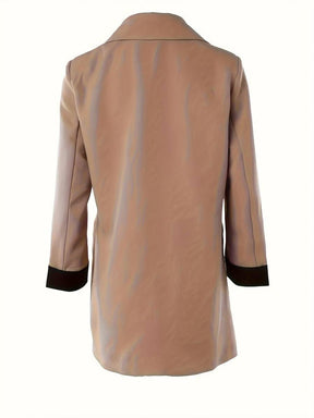 Herbstlicher Luxus-Blazer im Color Block Stil - Eleganz trifft auf Komfort