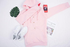 Front Pocket Button Down Hoodie - Stilvoller Herbstsbegleiter mit Komfort