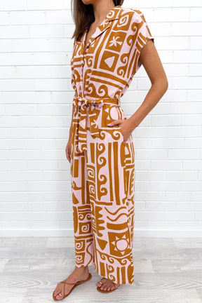Groovy V-Neck Short Sleeve Jumpsuit - Dein Fashion-Highlight für den Herbst