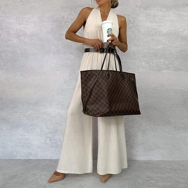 Classy Plain Sleeveless Jumpsuit - Eleganter Herbstsbegleiter mit Komfort