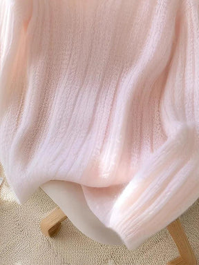 Charmanter Pinker Langarm-Pullover - Herbstsbegleiter mit Komfort