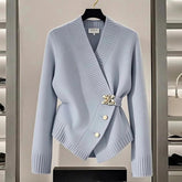 Fresh Long Sleeve Plain Cardigan: Herbstshafter Stil & Komfort