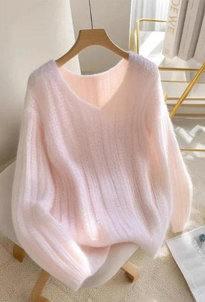 Charmanter Pinker Langarm-Pullover - Herbstsbegleiter mit Komfort