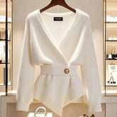 Vintage Long Sleeve Plain Cardigan - Der Herbstsbegleiter mit Stil und Komfort