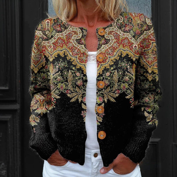 Stilvoller Rundhals-Cardigan mit Langarm - Perfekt für den Herbstsübergang