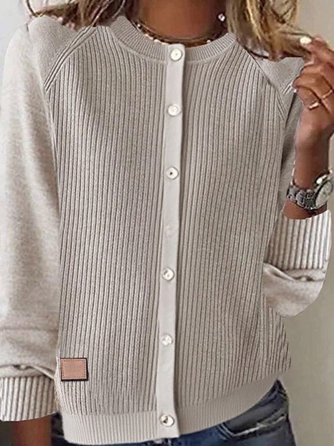 Herbstlicher Komfort: Simple Plain Langarm-Cardigan - Vielseitig & Stilvoll