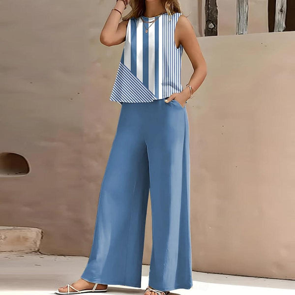 Edler blauer Zweiteiler - Herbstschic & Komfort in Einem