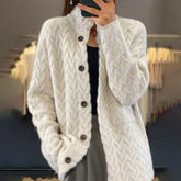 Weißer Langarm-Cardigan: Herbstlicher Kuschel-Luxus für deinen Look