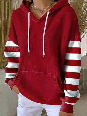 Damen Christmas Hoodie Rot Warm Winter Kapuzenpullover