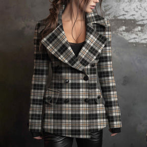 Eleganter Winter-Check-Blazer: Wärmend, Stilvoll & Vielseitig einsetzbar