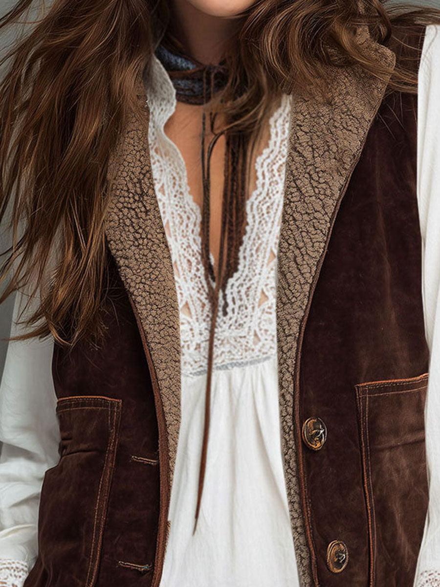 Herbst-Chic: Warme Wildlederweste mit Kunstfell - Der Trend für kühle Tage