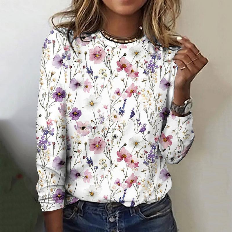 Stylisches Weißes Langarm-Top - Herbstsfrischer Chic mit Komfort