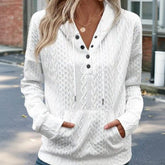 Weißes, schlichtes Langarm-Sweatshirt - Herbstsfrischer Minimalistischer Stil