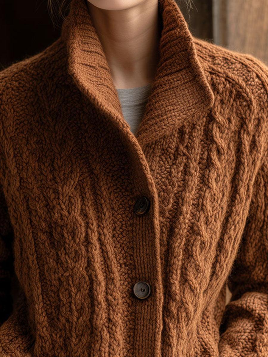 Vielseitiger Herbst-Cardigan in Braun - Warm, Stilvoll & Komfortabel