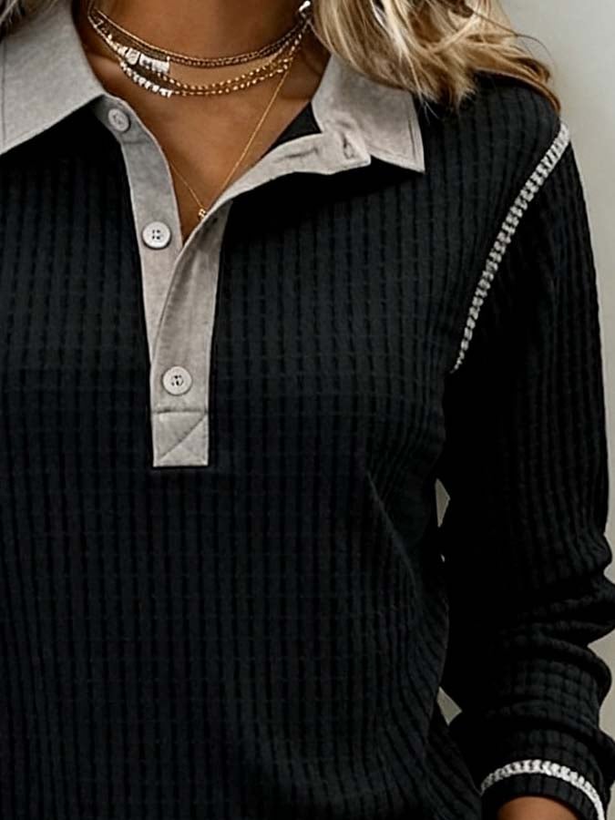 Winter Damen Pullover Longsleeve schwarz elegant warm