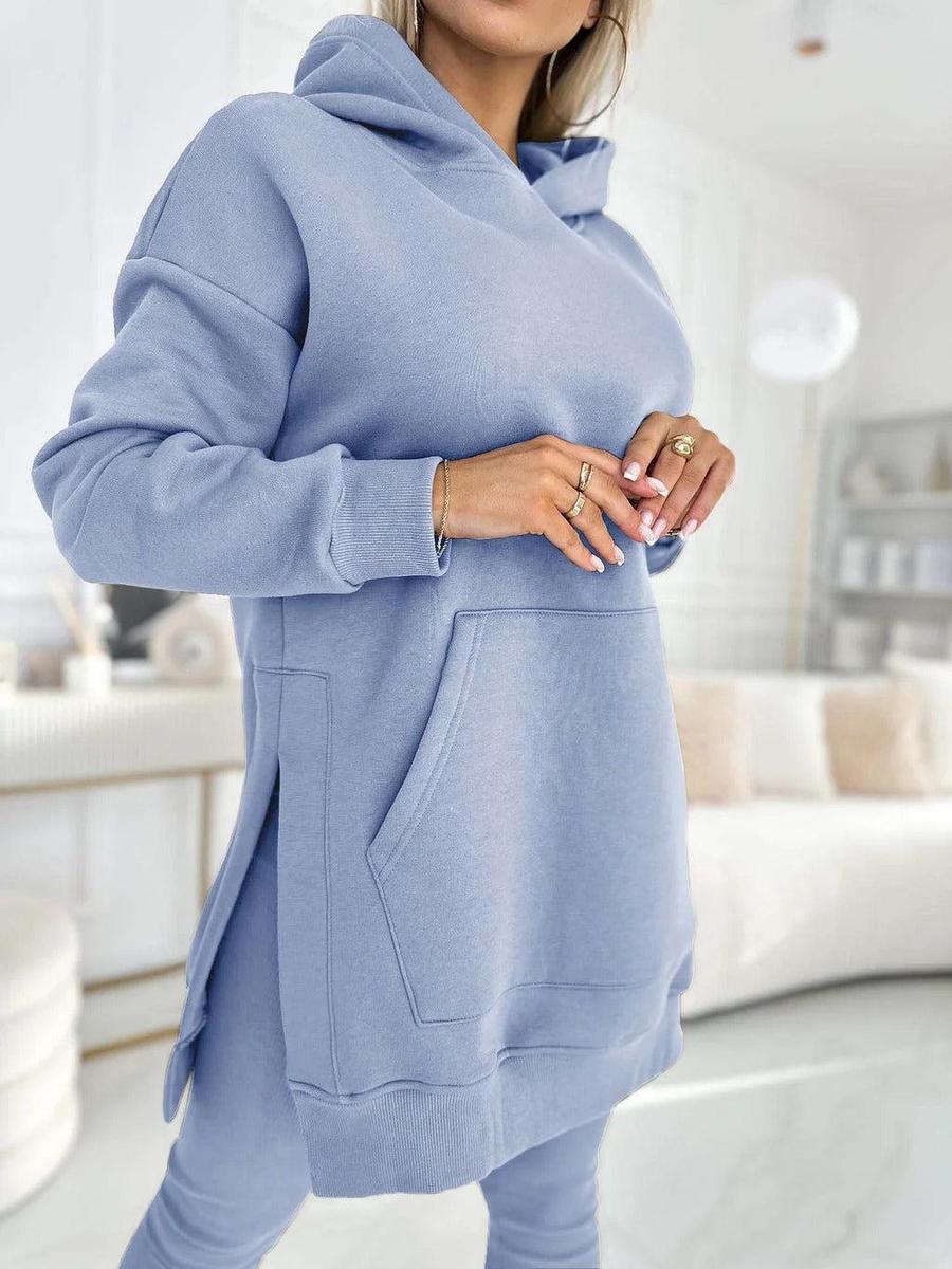 Stylischer Langarm-Hoodie-Zweiteiler für den Herbstsübergang - Bequem & Vielseitig